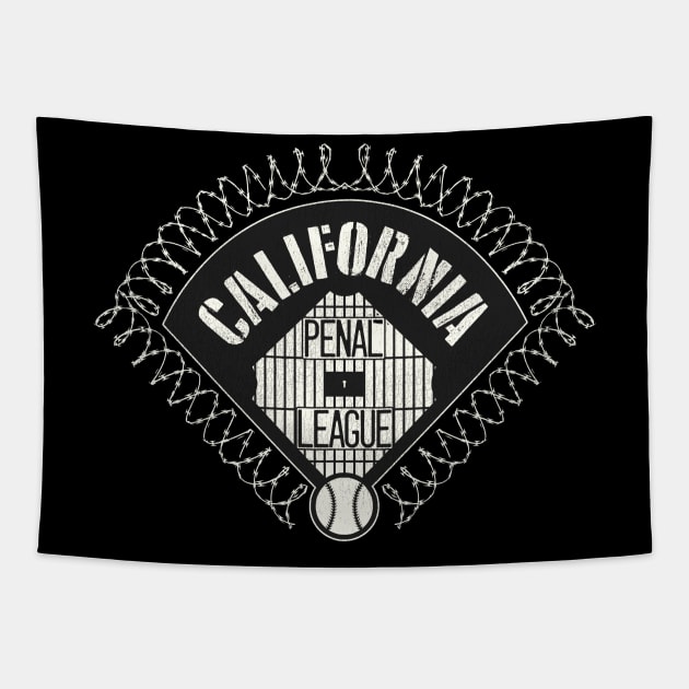 Vaughn California Penal League Jersey (Front/Back) Tapestry by darklordpug