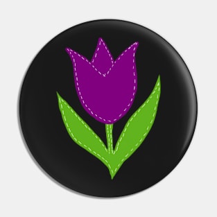 Purple tulip Pin