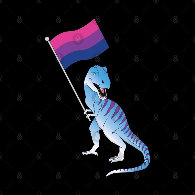 Bisexual Flag Dinosaur LGBTQIA Gay Lesbian Pride LGBT Nonbinary Decal by Shirtsurf