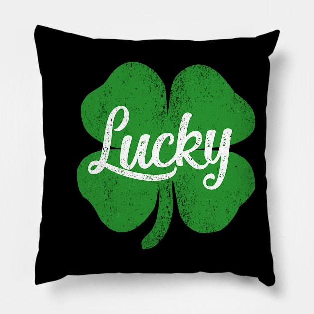 st patricks day lucky Pillow by Bagshaw Gravity