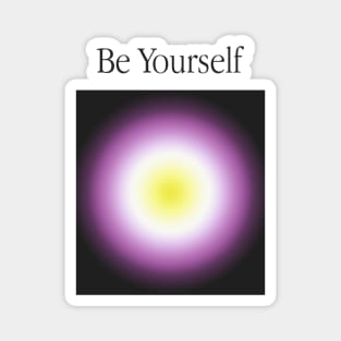 Be Yourself \\ Non-Binary Color Aura \\ Minimalist Enby Design Magnet