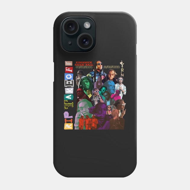 R.I.P. Takeoff (Kirshnick Khari Ball)  Migos Fan Collage Phone Case by VantaTheArtist