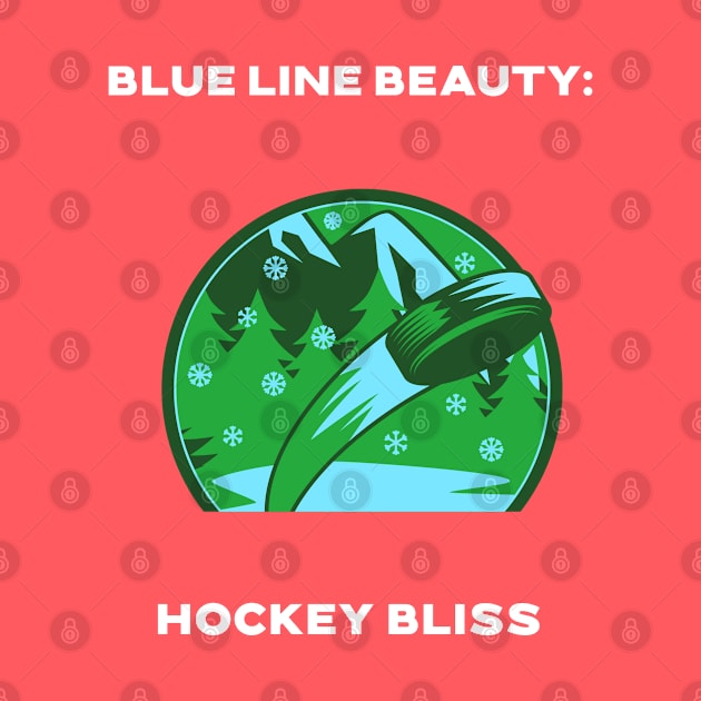 Blue Line Beauty: Hockey Bliss Hockey by PrintVerse Studios