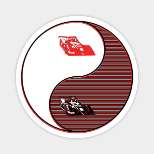 yin yang balance harmony design eastern philosophy f1 car Magnet