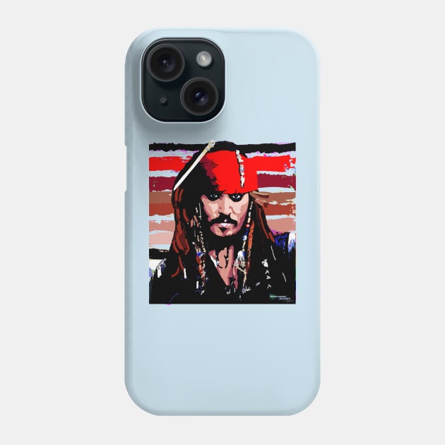 johnny Depp stripes GOSH Phone Case by EnceladusWaters