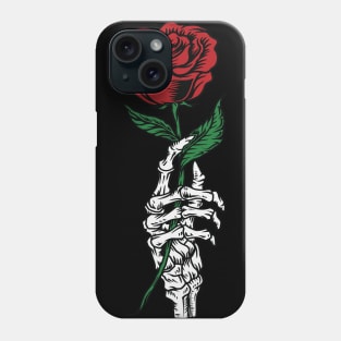 Bone Hand Rose Phone Case