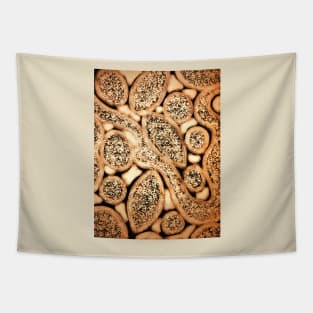 Gold Digital Microbes Tapestry