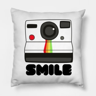 Instant Camera Smiles for the 70s and 80s Pillow