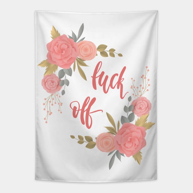 Fuck Off Tapestry by valentinahramov