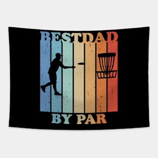 Best Dad By Par Vintage Father's Day Disc Golf Tapestry