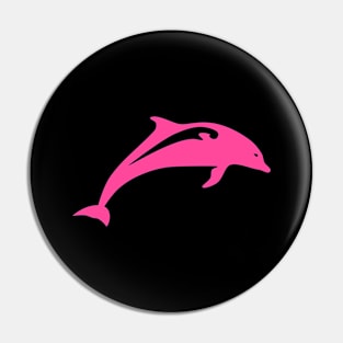 Hot Pink Color Dolphin Art Pin