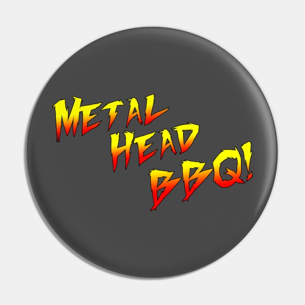 Metal Head BBQ Pin by Wicked Mofo