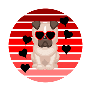 My Bulldog is My Valentine retro design T-Shirt