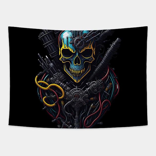 Cyborg Hearts Tapestry by Houerd