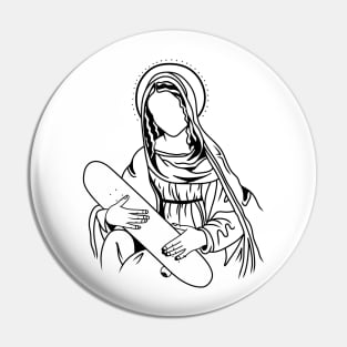 Saint with a skate Pin