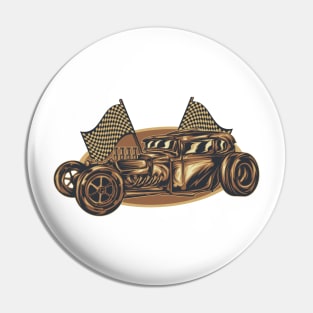 Gold Hot Rod Pin