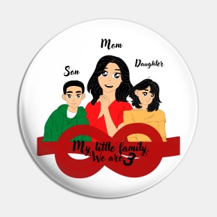 My little family, we are 3, mom, daughter, son Pin