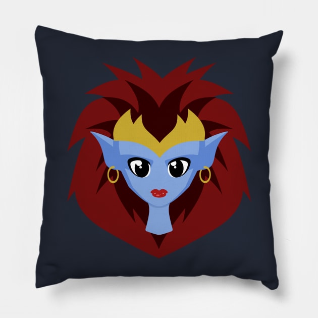 Demona Pillow by Morgan Campillo