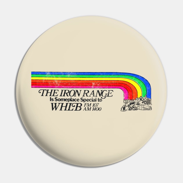 WHLB Minnesota The Iron Range / 80s Radio Station Pin by CultOfRomance