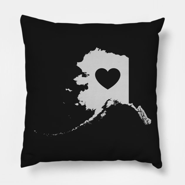 Alaska Love Heart Pillow by helloshirts