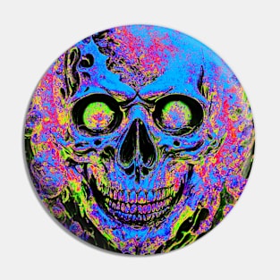 Demon Skull | Ritual Skull | Hell Skull | Hardcore Skull | Iridescent Skull Pin