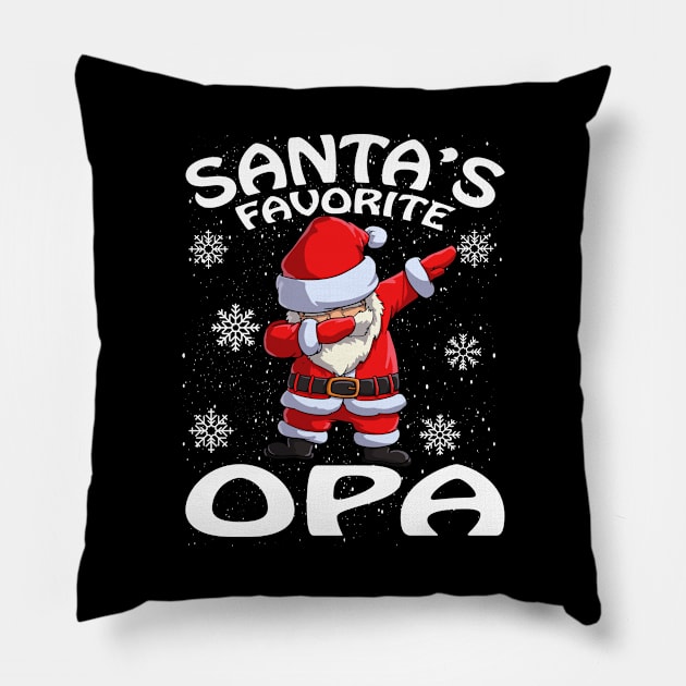 Santas Favorite Opa Christmas Pillow by intelus