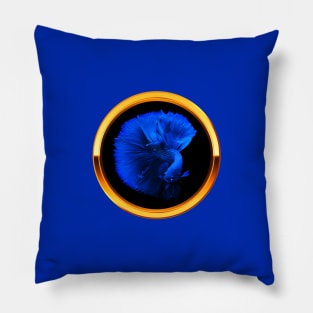 Blue Fighter Fish Pillow