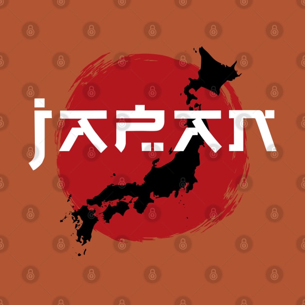 Japan Rising Sun Japanese Islands by Designkix