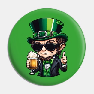 A Happy St Patricks Day Leprechaun Pin