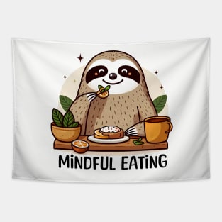 Mindful Eating with Sloth Tapestry