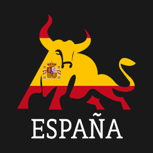 Spain Spanish Flag Souvenir Toro España Bull Silhouette T-Shirt