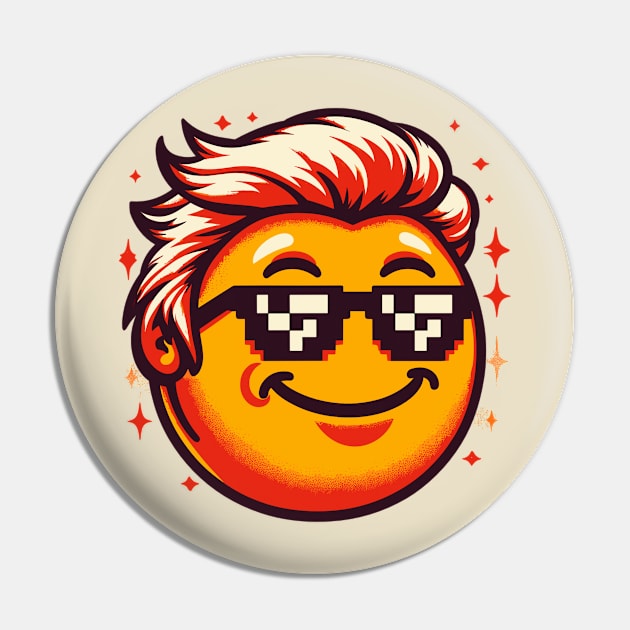 Awesome Face Epic emoji Pin by AlephArt