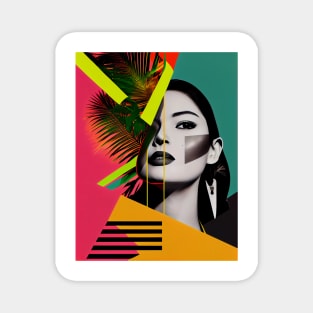 Abstract pop art style woman portrait Magnet