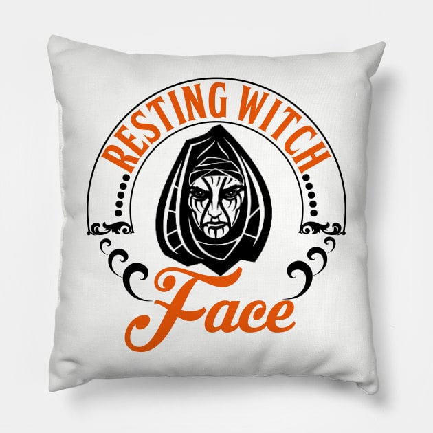 Resting Witch Face Pillow by joshp214