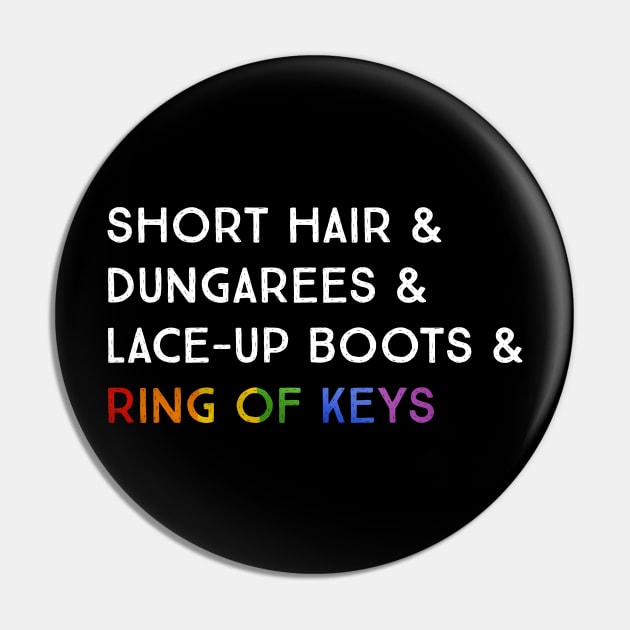 Ring of Keys - Rainbow Pin by tigerbright