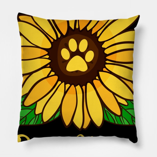 Dog mom sunflower dog mothers day gift Pillow by anitakayla32765