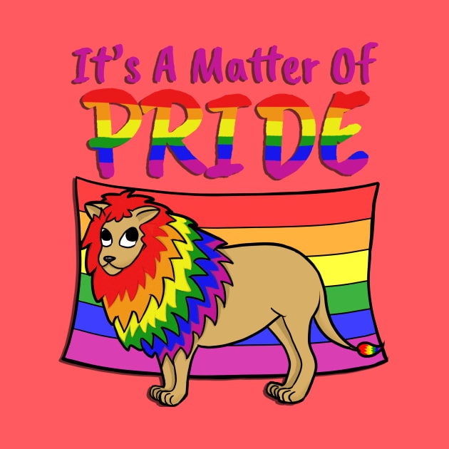 Gay Pride Lion- With Text by marzipanpond