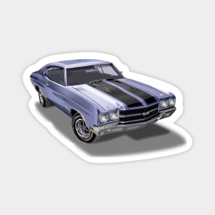 Vintage 1970 Chevrolet Chevelle SS Blue Magnet