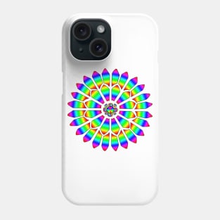 Rainbow Stained Glass Flower Mandala Window Phone Case