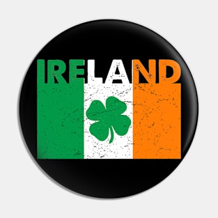 Irish Ireland Flag Shamrock St. Patrick's Day T-Shirt Pin