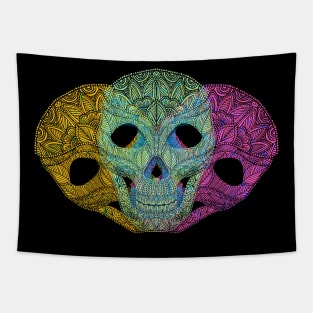 Neon Skulls Tapestry