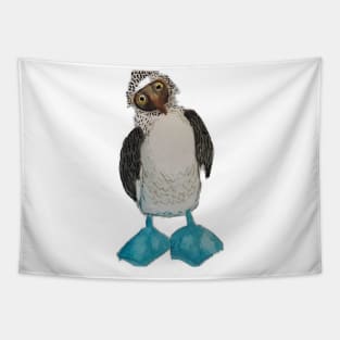 Blue footed booby bird Tapestry
