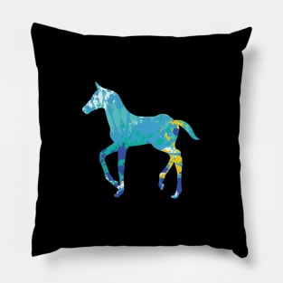 Cool horse horses colorful animal TShirt Pillow