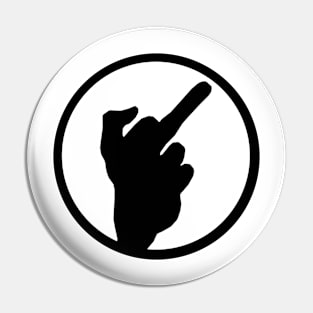 Middle Finger Silhouette Pin