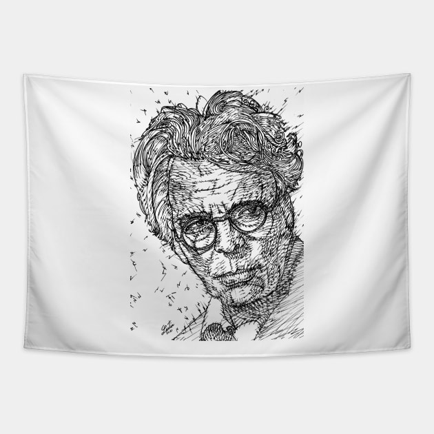 W. B. YEATS - ink portrait .1 Tapestry by lautir