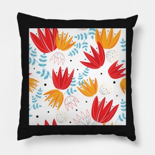 Spring tulips garden Pillow