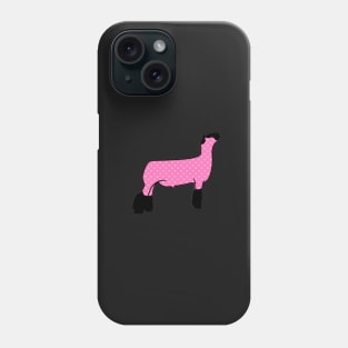 Pink Hearts Market Wether Lamb Silhouette 2 - NOT FOR RESALE WITHOUT PERMISSION Phone Case