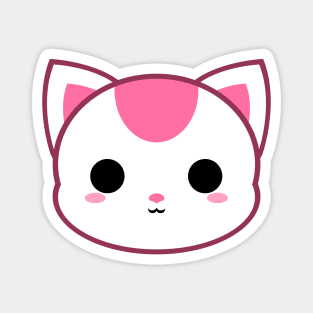 Cute Pink Spotted Cat Magnet