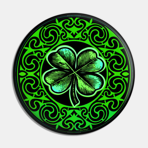 Shamrock Irish Celtic Fierceness Pin by WarriorX