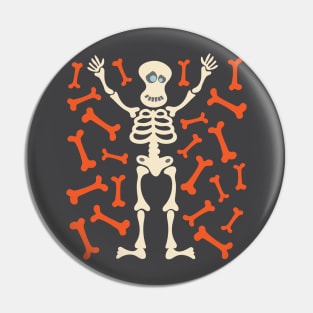 MR. SPOOKY CUTE FRIENDLY SKELETON Halloween Bones - UnBlink Studio by Jackie Tahara Pin